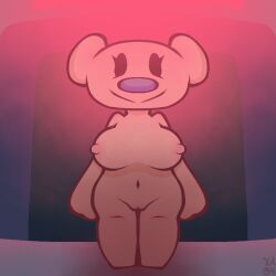 1girls background bear bear_(bear) bear_(game) bear_girl belly_button blue_nose breasts elpepereal female i_need_special_guest_r34 naked nipples nude nude_female pussy roblox roblox_game thick_legs thick_thighs vagina