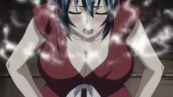 1girls 2d animated big_breasts breast_reduction breast_shrinking breasts cleavage female female_focus large_breasts light-skinned_female lowres manyuu_chifusa manyuu_hikenchou pale-skinned_female solo_focus tagme video