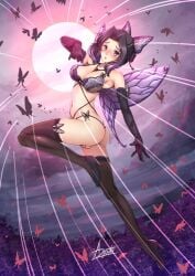 1futa adsouto alternate_costume anonfutashopper_(editor) black_gloves black_hair black_legwear black_thighhighs blush butterfly butterfly_hair_ornament butterfly_wings cleavage demon_slayer detailed_background edit edited elbow_gloves full_body futa_only futanari gloves high_heels kimetsu_no_yaiba kochou_shinobu lace-trimmed_bra lace-trimmed_thighhighs lingerie looking_at_viewer moon night outdoors outside purple_eyes small_penis solo thighhighs third_party_edit two_tone_hair wings wisteria_(flower) zettai_ryouiki