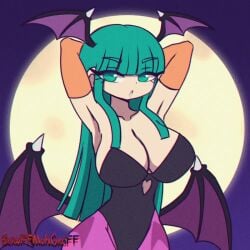 1girls 2020s 2022 4_wings animated animated_gif armpits arms_behind_back arms_behind_head arms_held_back arms_up bat bat_girl bat_humanoid bat_wings belly big_breasts big_hips blink blinking breasts capcom caucasian_female cleavage cleavage_overflow closed_eyes clothed clothed_female clothes clothing cropped_legs cyan_eyes cyan_hair darkstalkers demon demon_girl demon_humanoid demon_wings demoness ear ears_visible_through_hair eyelashes eyes eyes_half_open eyes_open female female_only full_moon gif hair half-closed_eye half-closed_eyes half-dressed half_dressed half_nude hands_behind_back hands_behind_head heart heart_cutout hips humanoid jiggle jiggling jiggling_breasts large_breasts light-skinned_female light_skin long_hair looking_at_viewer loop mammal mammal_humanoid moon moonlight morrigan_aensland multi_wing neck no_bra no_dialogue no_humans no_text nose nude_female oblivious open_mouth partially_clothed partially_nude partially_undressed scruffmuhgruff shaking shaking_breasts short_playtime showing showing_breasts showing_off showing_off_breasts simple_background skin slim slim_girl slim_waist small_wings solo spikes spikes_(anatomy) succubus succubus_costume succubus_wings tease teasing teasing_viewer teeth teeth_clenched teeth_showing teeth_visible textless thick_thighs thighs video_game_character video_game_franchise video_games watermark white_skin wiggle wiggling wings