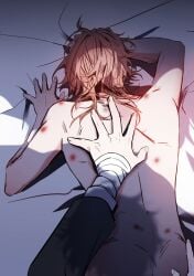 bandage bungo_stray_dogs bungou_stray_dogs chuuya_nakahara dazai_osamu male male_only mizumoe yaoi