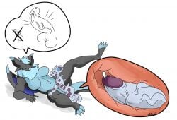 anthro balls blue_eyes charizard cum eevee furry fusion genderswap_(ftm) large_breasts mega_charizard_x nelsonnoir nidoran nidoran♀ penis pokemon pokemon_(species) pokemon_rgby pokemon_xy red_eyes rule_63 scalie veiny_penis x-ray