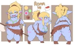 areola areolae ass barely_clothed big_breasts blonde blonde_hair boobs breasts butt chubby large_breasts league_of_legends loincloth original_character shinolara shortstack thick thick_thighs tits yordle