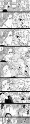 1boy 1girls black_and_white black_sclera challenge comic dare deep_kissing dialogue doujinshi eijirou_kirishima english_text female hanazawa_(merry__chu) heart inviting kissing making_out mina_ashido monochrome my_hero_academia passionate_kiss pocky pocky_kiss shared_food sharp_teeth straight text wholesome