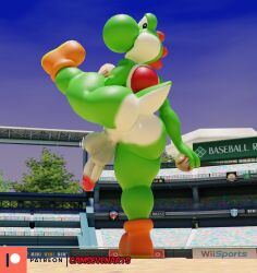 3d 3d_(artwork) balls ballsack baseball_(ball) baseball_(sport) baseball_glove bottomless bottomless_male camseven completely_nude completely_nude_male erect_penis erection furry_only gay humanoid humanoid_genitalia humanoid_penis male male_only mario_(series) muscular muscular_anthro muscular_male nintendo nude nude_male penis penis_out solo solo_focus solo_male veiny veiny_penis yaoi yoshi