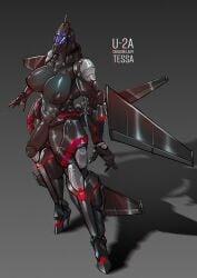 1futa agitype01 aircraft anthro big_breasts big_penis erection futa_only futanari gynomorph herm hi_res high_heels humanoid intersex living_aircraft living_machine living_vehicle machine mecha solo standing tess_(pechallai) text vehicle