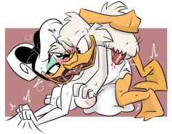 2021 accessory age_difference anatid anseriform anthro anthro_on_anthro anthro_penetrated anthro_penetrating anthro_penetrating_anthro avian beak bird bodily_fluids breasts cjzilla88 daisy_duck disney duck ducktales ducktales_(2017) duo feathers female female_penetrated french_kissing from_behind_position genitals grabbing_sheets hair_accessory hair_ribbon hairbow kissing male male/female male_penetrating male_penetrating_female mature_male nipples non-mammal_breasts non-mammal_nipples nude older_male one_eye_closed penetration penile penile_penetration penis penis_in_pussy pussy ribbons scrooge_mcduck semi-anthro sex soft_feathers sweat tongue tongue_out vaginal_penetration white_body white_feathers younger_female