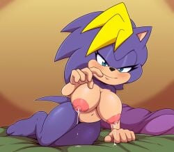 anthro bernadette_hedgehog big_breasts bigdon1992 breasts eulipotyphlan eulipotyphlan_humanoid female furry furry_female hedgehog hedgehog_humanoid lactating lactation mammal mammal_humanoid milf purple_body sega sonic_(series) sonic_the_hedgehog_(archie) sonic_the_hedgehog_(comics) tagme yellow_hair