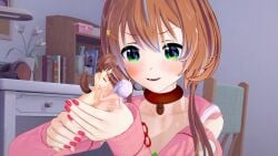 3d ayunda_risu hololive hololive_gamers hololive_indonesia hololive_indonesia_area_15 hololive_japan inugami_korone nekomata_okayu now_kiss playing_with_toys tagme virtual_youtuber wataamage