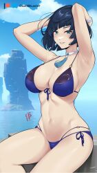 breasts damodar female female_only genshin_impact looking_at_viewer solo yelan_(genshin_impact)