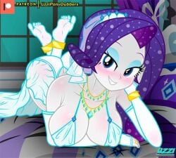 1girls ass barefoot bed bedroom bedroom_eyes big_breasts breasts busty cleavage diamond equestria_girls erect_nipples feet female female_only friendship_is_magic hasbro large_breasts looking_at_viewer lying lying_down lying_on_bed my_little_pony nipple_bulge on_side pokies pose posing rarity_(eg) rarity_(mlp) seductive smile smiling_at_viewer solo solo_female straight_hair the_pose uzzi-ponydubberx wedding_dress wedding_ring