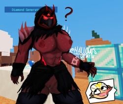 2d 2d_(artwork) 2d_artwork bedwars_(easy.gg) big_breasts easy.gg ember_(easy.gg) female hall0ws law_of_tds lumen_(easy.gg) muscular_female red_eyes roblox roblox_game robloxian rule_63 self_upload tagme