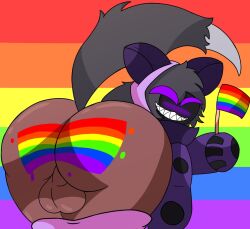 big_ass bubble_butt flag furry gay huge_ass painted_butt pride_colors tagme testicles uncensored vizikaka