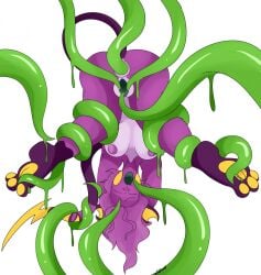 alternate_color anthro anthrofied ass furry large_breasts nelsonnoir open_mouth pawpads pokemon pokemon_(species) pokemon_rgby purple_fur pussy raichu spread_pussy tail tentacle tentacle_rape upside-down