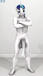 3d_(artwork) animal_genitalia animal_penis anthro balls big_penis crossed_arms daveman1000 digital_media_(artwork) equid equine equine_penis flaccid friendship_is_magic genitals hi_res horn horse looking_at_viewer male mammal muscular muscular_male my_little_pony nude penis pinup pony pose shining_armor_(mlp) smile smirk solo source_filmmaker unicorn