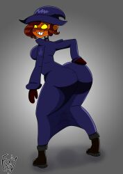 1girls anthro ass big_ass big_butt brown_hair female female_focus foxypog freckles genderswap rule_63 scarecrow zahrada zardy zardys_maze