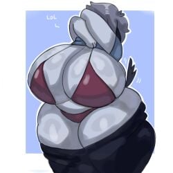 1girls anthro big_ass big_breasts big_butt bikini breasts female female_only furry hourglass_figure huge_ass huge_breasts hyper_ass hyper_breasts johan_memoris tagme thick_thighs thunder_thighs undressing