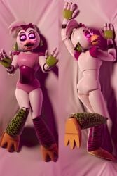 <3_eyes 2:3 3d accessory anthro ashleyorange avian bird body_pillow body_pillow_design bodypillow chicken clothed clothed/nude clothing dakimakura ear_piercing ear_ring eyeshadow feathers female fingerless_gloves five_nights_at_freddy's five_nights_at_freddy's:_security_breach galliform gallus_(genus) glamrock_chica_(fnaf) gloves hair_accessory hair_ribbon hairbow handwear heart hi_res humanoid leg_warmers legwear lipstick machine makeup multiple_images nude on_model orange_feet phasianid piercing pillow ribbons robot robot_humanoid scottgames shoulder_pads solo studded_bracelet video_games white_body white_feathers