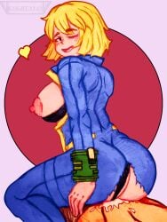 ass clothed_sex clothing computer cum electronics fallout female human jumpsuit mob_face no_source panties panties_aside pip-boy tagme underwear vault_girl vault_suit wristwear