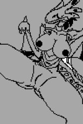 anthro bakugan bakugan_battle_brawlers dragon female oversized_breasts pixel pixel_art scalie unfinished wavern wip wyvern