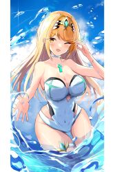 breasts female female_only karuushi looking_at_viewer mythra nintendo solo tagme xenoblade_(series) xenoblade_chronicles_2