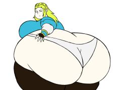 1girls alternate_breast_size ass ass_focus big_ass big_breasts big_butt blonde_hair bottom_heavy breasts bubble_ass bubble_butt fat_ass female female_focus female_only gigantic_ass hand_on_ass huge_ass huge_breasts huge_butt hyper hyper_ass hyper_butt massive_ass mizz-britt nintendo panties pants_down princess_zelda round_ass solo the_legend_of_zelda thick_ass zelda_(breath_of_the_wild)