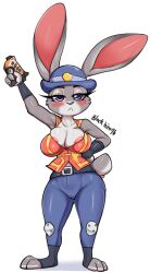 big_breasts blackhiro76 blush breasts clothing female judy_hopps large_breasts tagme zootopia