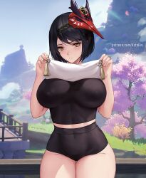 kujou sara from genshin impact by azto dio