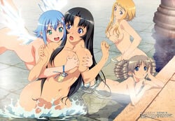 ass cleavage miyazawa_tsutomu nanael nude queen's_blade tomoe water wet wings ymir