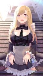 1boy 1girls 9:16 animated black_fingernails black_nails blonde_hair body_writing breasts chains collar consome2021 cum cum_in_pussy cum_inside dress dress_lift ejaculation female frills gyaru gyrating houriigurei kitagawa_marin longer_than_30_seconds longer_than_one_minute male/female male_penetrating male_pov nail_polish pasties penetration penis pov pubic_hair pussy sex smile sono_bisque_doll_wa_koi_wo_suru sound tagme uncensored vaginal_penetration vertical_video video voice_acted