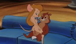 anthro anus ass buzya chip chip_'n_dale_rescue_rangers chipmunk disney duo female gadget_hackwrench ground_squirrel hi_res male male/female mammal mouse murid murine nipples penis rodent sciurid testicles