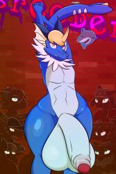 big_penis ch0c0novawaffle huge_cock penis pokémon_(species) samurott solo_male thick_thighs wide_hips