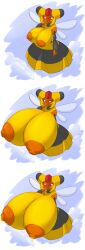 alternate_breast_size bee bee_girl big_breasts breast_expansion breasts_bigger_than_head breasts_bigger_than_torso enormous_breasts game_freak gigantic_breasts huge_breasts hyper hyper_breasts insect insect_girl lactating_honey lactation massive_breasts metachoke nintendo pokemon short_hair tagme vespiquen wasp