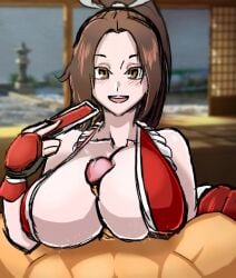 1boy 1girls animated big_breasts big_penis breasts english_text fatal_fury female happy happy_paizuri happy_sex huge_breasts king_of_fighters large_breasts mai_shiranui male mp4 no_sound paizuri penis penis_between_breasts pov shorter_than_10_seconds shorter_than_30_seconds snk straight tagme uncensored video vkid