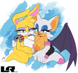 anthro bunnie_rabbot lr_wtt mobian_(species) rouge_the_bat sega sonic_(series) sonic_the_hedgehog_(series) video_games