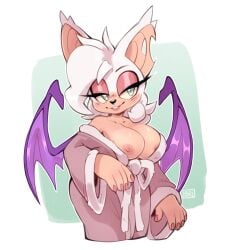 1girls animal_humanoid bat bat_ears bat_wings big_boobs big_breasts blue_eyes boobs breasts busty female female_only huge_breasts nipples punkinbuu rouge_the_bat sega solo solo_female sonic_(series) sonic_the_hedgehog_(series) white_hair