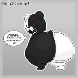 axoarts big_ass bubble_butt danganronpa huge_ass monokuma smooth_skin spindapixelart tagme