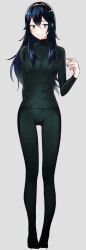 1girls ameno_(a_meno0) blue_eyes blue_hair bodysuit crotch curvy feet fire_emblem fire_emblem_awakening hips legs long_hair looking_at_viewer lucina_(fire_emblem) nintendo skin_tight small_breasts solo thighs thin_waist tiara tight_clothing turtleneck