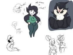 big_breasts big_hair big_pussy black_eyes black_hair blush blushing boobs breasts buddy_armstrong dumplis_(artist) flustered lisa_(series) lisa_armstrong lisa_the_first lisa_the_joyful lisa_the_painful long_hair mob_face poncho thick_ass thick_legs thick_pussy thick_thighs tight_clothing tongue tongue_out white_body white_skin