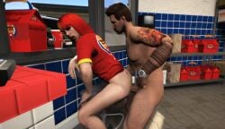 big_penis fast_food_uniform from_behind grand_theft_auto grand_theft_auto_online grand_theft_auto_v kyle_pred multicolored_hair nopixel shelly_smith symphony tagme