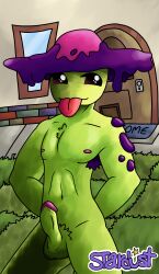 anthro big_penis fungy green_body green_skin male_only muscle muscles muscular muscular_male penis plant plant_humanoid plants_vs_zombies pvz shadow-shroom_(pvz) shadowshroom solo solo_malernmale stardust_(artist)