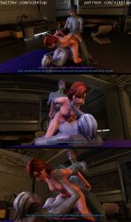 1girls 2futas 3d alien_girl asari asari_futanari asphyxiation athletic_female athletic_futanari big_breasts big_penis blender blender_(software) blue_skin camera cervical_penetration cervix comic comic_page commander_shepard english english_text female female_protagonist femshep forceful futa_on_female futanari human interspecies leaking_cum liara_t'soni mass_effect nude_futanari pale-skinned_female recording romantic short_hair threesome vikhlop