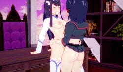 1futa 1girls 3d animated armwear ass blush bouncing_breasts breasts dickgirl different_angle erect_nipples female futa_on_female futanari hands_on_waist hard_nipples incest intersex junketsu kill_la_kill kiryuuin_satsuki koikatsu legwear light-skinned_female light-skinned_futanari light_skin matoi_ryuuko medium_breasts miscsfmporn mp4 nipples no_bra no_panties no_sound penis_in_pussy senketsu sex sisters standing_sex tagme tomboy vaginal vaginal_sex video