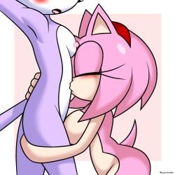 amy_rose anthro ass blaze_the_cat blush breasts closed_eyes domestic_cat duo eulipotyphlan felid feline felis female female/female hedgehog hi_res jasienorko kissing_belly mammal naked nipples nude open_mouth pink_body purple_body sega simple_background sonic_(series) sonic_the_hedgehog_(series) video_games yuri