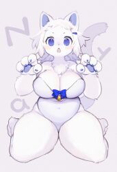 big_breasts breasts female fur furry furry_only kishibe slightly_chubby tagme tail text thick_thighs wide_hips