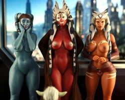 1boy 3d 3girls aayla_secura ahsoka_tano alien alien_girl areolae arms_up armwear athletic_female background belt big_breasts big_lips blue-skinned_female blue_skin blurry blurry_background breast_tattoo breasts chest_tattoo cityscape cloak closed_eyes completely_nude coruscant drinkerofskies facial_markings facial_tattoo green_skin hand_on_face hands_on_face happy headband headgear humanoid indoors jedi jedi_master larger_female leg_tattoo lekku_(anatomy) lineup lips lipstick long_ears looking_at_viewer mature mature_female multiple_girls nipples nude open_cloak open_clothes orange-skinned_female orange_body orange_skin pink_lipstick pubic_tattoo pussy rear_view red-skinned_female red_body red_clothing red_skin shaak_ti shaved_pussy size_difference smaller_male smile standing star_wars star_wars_rebels take_your_pick tattoo tentacle tentacle_hair togruta twi'lek vambraces voluptuous voluptuous_female white_areola white_lips white_lipstick white_nipples wide_hips window yoda yoda's_species