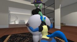 . 3d anthro big_ass big_breasts breasts bubble_butt female gardevoir huge_ass lucario nintendo pokemon pokemon_(species) tagme vanessa_(zer0264) zer0264