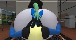. 3d anthro big_ass big_breasts breasts bubble_butt female gardevoir huge_ass lucario nintendo pokemon pokemon_(species) tagme vanessa_(zer0264) zer0264