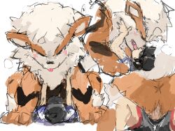 anus arcanine breath bronzecatworld duo elio_(pokemon) female feral genitals human kissing male male/female mammal nintendo penis pokemon pokemon_(species) pussy sex video_games