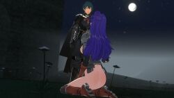 1boy 1girls 3d ass blush breasts byleth_(fire_emblem) byleth_(fire_emblem)_(male) damaged_clothes damaged_clothing defeated defeated_heroine disinterested embarrassed emotionless expressionless fire_emblem fire_emblem:_three_houses fire_emblem_warriors:_three_hopes nintendo overused23 shez_(female)_(fire_emblem) shez_(fire_emblem) sword torn_clothes torn_clothing